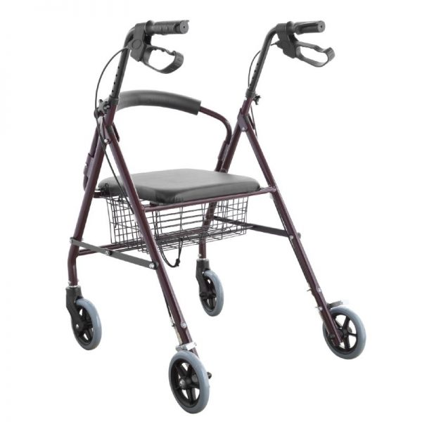 Andador con asiento y 4 ruedas plegable Blunding.